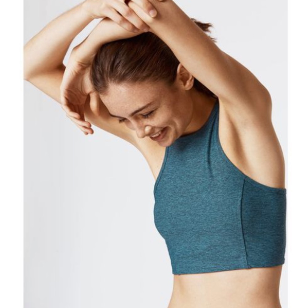 Outdoor Voices Athena Crop in AQUAMARINE